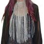Masiter Sparkly Sequin Necklace Long Tassel Choker Dainty Statement Collar Chain Dancing Party Nightclub Costume Jewelry for Women and Girls