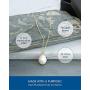 Single Pearl Necklace for Women | White Dainty Pearl Drop Pendant, 14k Gold Dipped | Elegant Gold Chain Necklace, Perfect for Layering | 14k Gold Necklace for Women | June Birthstone Necklace