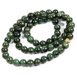 REGIS 9-10mm Jade Necklace by is Lovely. Every Bead is Slightly Different Giving Each Necklace a Unique Design.(Green)