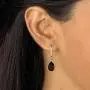 18K Yellow Gold Plated Pear Cut Natural Black Onyx Drop Earrings (29x8.5mm) 18K Yellow Gold Plated Pear Cut Natural Black Onyx Drop Earrings (29x8.5mm)