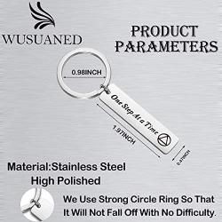 WUSUANED Sobriety Gift One Step at A Time Keychain Alcoholics Anonymous Jewelry Recovery Gift Sober Gift