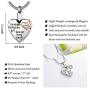 Cremation Jewelry for Ashes -No Longer By My Side Forever in My Heart Urn Pendant Necklace for Ashes Grandma Grandpa Mom Dad Papa Nana Brother Sister