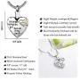 Cremation Jewelry for Ashes -No Longer By My Side Forever in My Heart Urn Pendant Necklace for Ashes Grandma Grandpa Mom Dad Papa Nana Brother Sister
