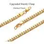 U7 Men Women 18K Gold Plated Necklace with Gift Box 18KGP Stamp Hip Hop Jewelry 4 Colors 6MM-9MM Wide Snake Curb Link Chain,Length 18 Inch-32 Inch,Custom Text Engravable