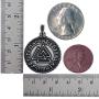 Norse Viking Celtic Jewelry Valknut Odin Elder Futhark Rune Protection Amulet Unisex Boys Mens Pendant Necklace Charm for men w silver ball chain