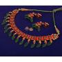 Touchstone Indian Bollywood Gorgeous Intricate Workmanship Mughal White Colorful Rhinestone Crystal Wedding Designer Jewelry Choker Necklace Set in Gold and Silver Tone for Women.