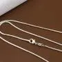 Zhiwen 5pcs 925 Sterling Silver 2MM Rope Chain Lobster Claw Clasp Necklace Jewelry For Men And Wome (24 Inch)