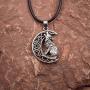 HAQUIL Wolf Jewelry Howling Wolf Pendant Necklace for Men for Women, 19.7''