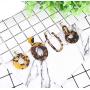 SEVENSTONE 4 Pcs Acrylic Dangle Drop Earrings Statement Mottled Boho for Women Resin Tortoise Fashion Jewelry Set
