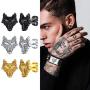 FaithHeart Norse Viking Jewelry Sterling Silver Stud Earrings Celtic Wolf/Thors Hammer Studs for Women Teen Girls