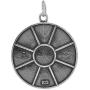 Sterling Silver New Orleans Water Meter Manhole Cover Necklace Antiqued Finish 1 inch Tall, 16-30 inch Chain