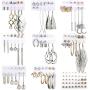 Fashion Earrings for Women Girls, Funtopia 68 Pairs Drop Dangle Earrings, Statement Stud Earrings Pearl Earrings Set for Party Jewelry Gift (Gold and Silver)
