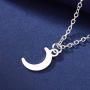 Relbcy Boho Moon Layered Necklaces Silver Stone Pendant Necklace Festival Necklaces Jewelry Accesories for Women and Girls