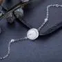 BlingGem Bracelet for Women Crescent Moon and Star Charm 925 Sterling Silver White Gold-Plated Cubic Zirconia Moon Star Bracelet Mothers Gift for Women Mom Daughter
