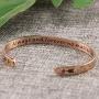 MEMGIFT Rose Gold Bracelets for Women Inspirational Cuff Bagnle Stainless Steel Jewelry Christmas Birthday Gifts for Her Funny Secret Message