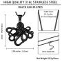 Punk Animal Necklace Mens 316L Stainless Steel Hip-hop Animal Pendant 18k Gold/Black Gun Plated Men Streetwear Jewelry