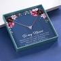 OR OLD RUBIN Aunt Gifts from Niece， Aunt Necklace, 925 Sterling Silver Two Circles Necklace for Aunt, Best Aunt Ever Gifts, Gifts for Aunt
