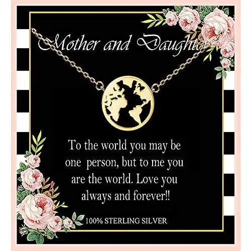 Mother and Daughter Necklace, Sterling Silver World Map Necklace, Mom Necklaces for women, Mom and Daughter, Mother Daughter Jewelry, Mother Daughter Necklace, Mothers Day Gift, Birthday Gifts, Gifts for Mom from Daughter Mother and Daughter Necklace, Sterling Silver World Map Necklace, Mom Necklaces for women, Mom and Daughter, Mother Daughter Jewelry, Mother Daughter Necklace, Mothers Day Gift, Birthday Gifts, Gifts for Mom from Daughter