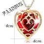 FAADBUK The Legend of Zelda Jewelry Zelda Skyward Sword Heart Sapphire Ruby Necklace Legend fo Zelda Gift for Women Girl