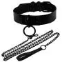 Leather Collar and Leash Neck Choker Adjustable Necklace Detachable PU Leather Punk Choker Belts Harness Role Play Game Collar Soft Leather Choker Neck Collar with Chain Leash