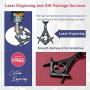 FaithHeart Masonic Necklace for Men, Freemason Compass Symbol Stainless Steel or 18K Gold Plated Free and Accepted Masons Pendant Jewelry with Gift Packaging