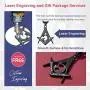 FaithHeart Masonic Necklace for Men, Freemason Compass Symbol Stainless Steel or 18K Gold Plated Free and Accepted Masons Pendant Jewelry with Gift Packaging FaithHeart Masonic Necklace for Men, Freemason Compass Symbol Stainless Steel or 18K Gold Plated Free and Accepted Masons Pendant Jewelry with Gift Packaging