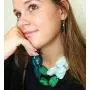 Rosemarie Collections Womens Ombre Polished Resin Statement Necklace Earring Set Rosemarie Collections Womens Ombre Polished Resin Statement Necklace Earring Set