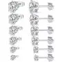 6 Pairs Pack of Earrings for Women Men Cubic Zirconia Studs Gold Plated Hypoallgenic 6 Pairs Pack of Earrings for Women Men Cubic Zirconia Studs Gold Plated Hypoallgenic
