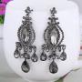 EVER FAITH Austrian Crystal Vintage Style Teardrop Dangle Chandelier Earrings