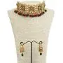 SANARA Indian Bollywood Gold Plated Bridal Red Green Kundan Necklace Earring Set Jewelry