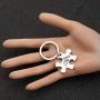 CYTING Stainless Steel Burrito Taco Taquito Matching Puzzle Piece Keychain Set Family Jewelry Gift for Dad mom Son/Daughter