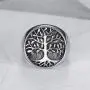 IFUAQZ Mens Stainless Steel Vintage Gold Plated Tree of Life Ring Signet Biker Band Round Top IFUAQZ Mens Stainless Steel Vintage Gold Plated Tree of Life Ring Signet Biker Band Round Top