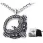 Gungneer Viking Raven Celtic Knot Pendant Stainless Steel Keel Chain Necklace Wheel of Life Accessory for Mens Womens Gungneer Viking Raven Celtic Knot Pendant Stainless Steel Keel Chain Necklace Wheel of Life Accessory for Mens Womens