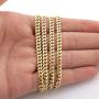 FZTN Jewelry Mens Womens Cuban Link Chain 18K Gold Plated 3-6mm Stainless Steel Curb Necklace,Fashion Jewelry,Wear Alone or with Pendant,18-26 Inch