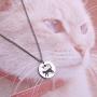 Moon Phase Witchcraft Black Cat Necklace Launar Phase Necklace