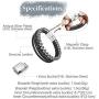 Speroto Mens Bracelets,Leather and Steel Bracelets, Chain Bracelets with Magnetic Clasp,Steel Bracelets for Men