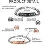 YADOCA 4Pcs Couple Necklace Bracelets Matching Set for Women Men Stainless Steel Couples Rope Pendant Heart I Love You CZ Promise Rings Necklace His Hers Bracelet Lovers Valentine Gift