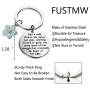 FUSTMW Wildflower Keychain Inspiration Gifts Wildflower Jewelry for Like a Wild Flower Allowing Herself to Grow Knew of Her Light
