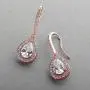 Mariell Pear-Shaped CZ Bridal Wedding Teardrop Earrings - Real 14k Rose Gold Plated Jewelry Mariell Pear-Shaped CZ Bridal Wedding Teardrop Earrings - Real 14k Rose Gold Plated Jewelry