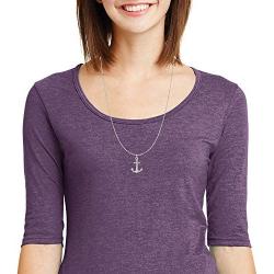 Ritastephens Sterling Silver Shiny Mariner Cross Anchor Charm Pendant Necklace (18, 20, 24 Inches)