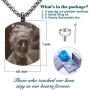 Personalized Custom Engraving Photo & Text Cremation Jewelry Urn Necklace for Ashes Keepsake Memorial Pendant with Funnel Kit
