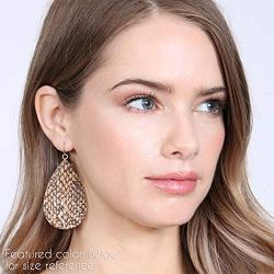 Bohemian Delicate Lightweight Cork Geometric Earrings - Leopard Animal Print Teardrop, Marquise, Rhombus, Leaf Drop Dangles