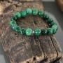 NirvanaIN Genuine African Jade Beads Bracelet, Jade Beads Bracelet, African Jade Gemstone Jewelry, Jade Gemstone Stretch Bracelet, Beaded Bracelet