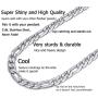 PROSTEEL 316L Stainless Steel Figaro Chain Necklace for Men/Women, Black/18K Real Gold Plated, 4mm to 13mm, 14inch to 30inch, Come Gift Box
