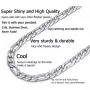 PROSTEEL 316L Stainless Steel Figaro Chain Necklace for Men/Women, Black/18K Real Gold Plated, 4mm to 13mm, 14inch to 30inch, Come Gift Box