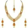 Aheli Wedding Wear Indian Kundan Maang Tikka Earrings Necklace Set Bollywood Ethnic Traditional Jewelry for Women Aheli Wedding Wear Indian Kundan Maang Tikka Earrings Necklace Set Bollywood Ethnic Traditional Jewelry for Women