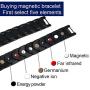 N+NITROLUBE Magnetic Bracelet for Men Stainless Steel Bracelets Therapy Energy Magnet Arthritis Jewelry (Black, 8.66 inches)