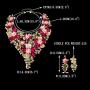 EVER FAITH Crystal Rhinestone White Simulated Pearl Gorgeous Spring Flower Leaf Plant Jewelry Set