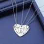 Birthday Gift 3PCs/Set Mom Big Sister Little Sister Mom Necklace Matching Heart Jewley Gift for Daughter Mom Matching Heart Pendant Jewelry