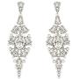EVER FAITH Austrian Crystal Simulated Pearl Wedding Chandelier Dangle Earrings Clear